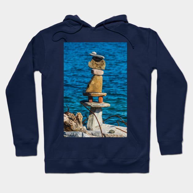 Balanced Debris. Rock Stacking Photography Hoodie by love-fi